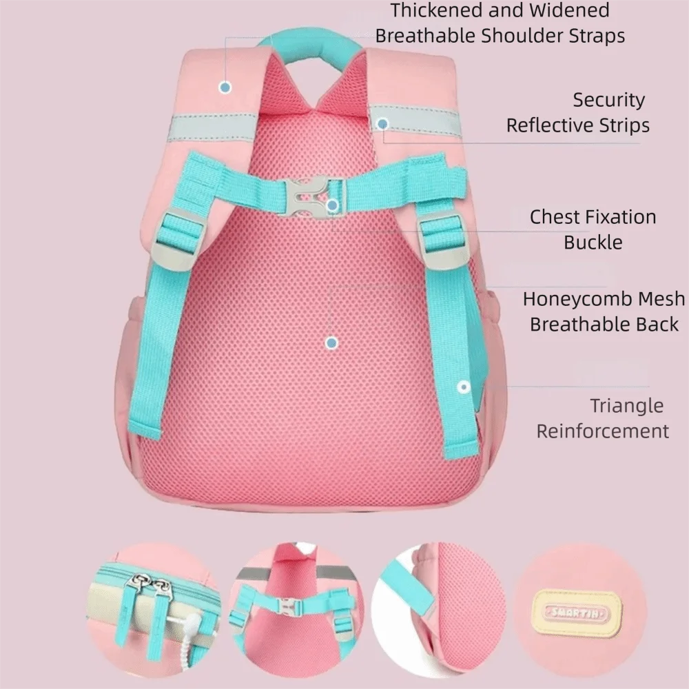 Легкая школьная сумка для детского сада с регулируемыми ремнями - Фотография_5