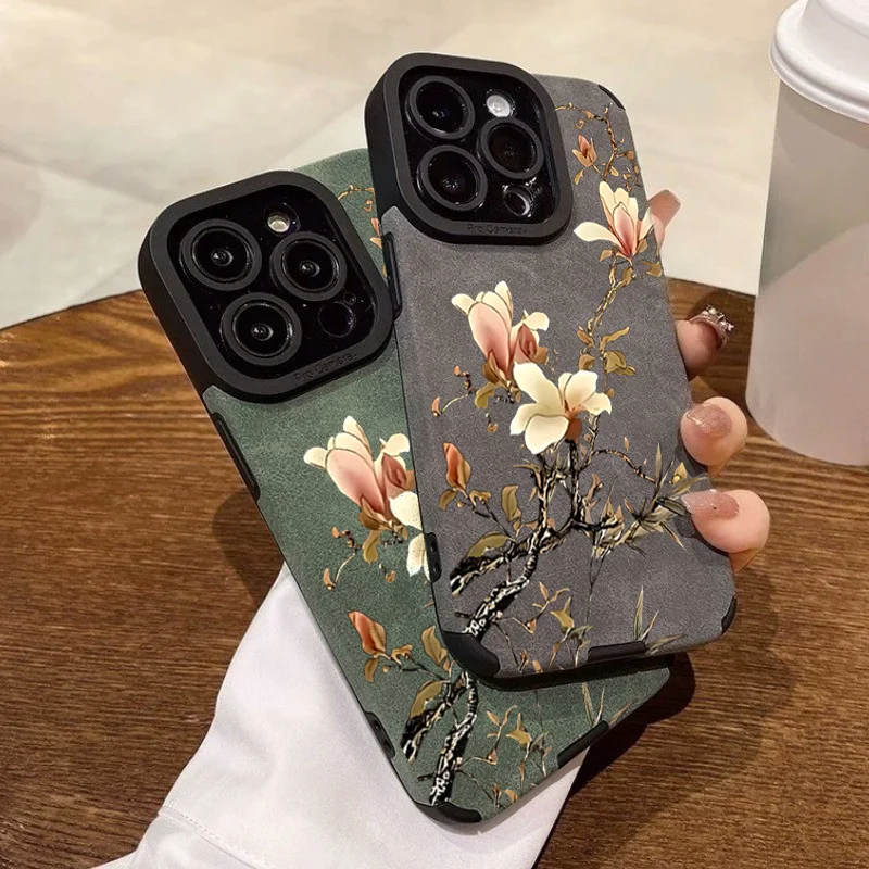 Элегантный чехол для телефона с цветком магнолии для iphone 17 - Фотография_5