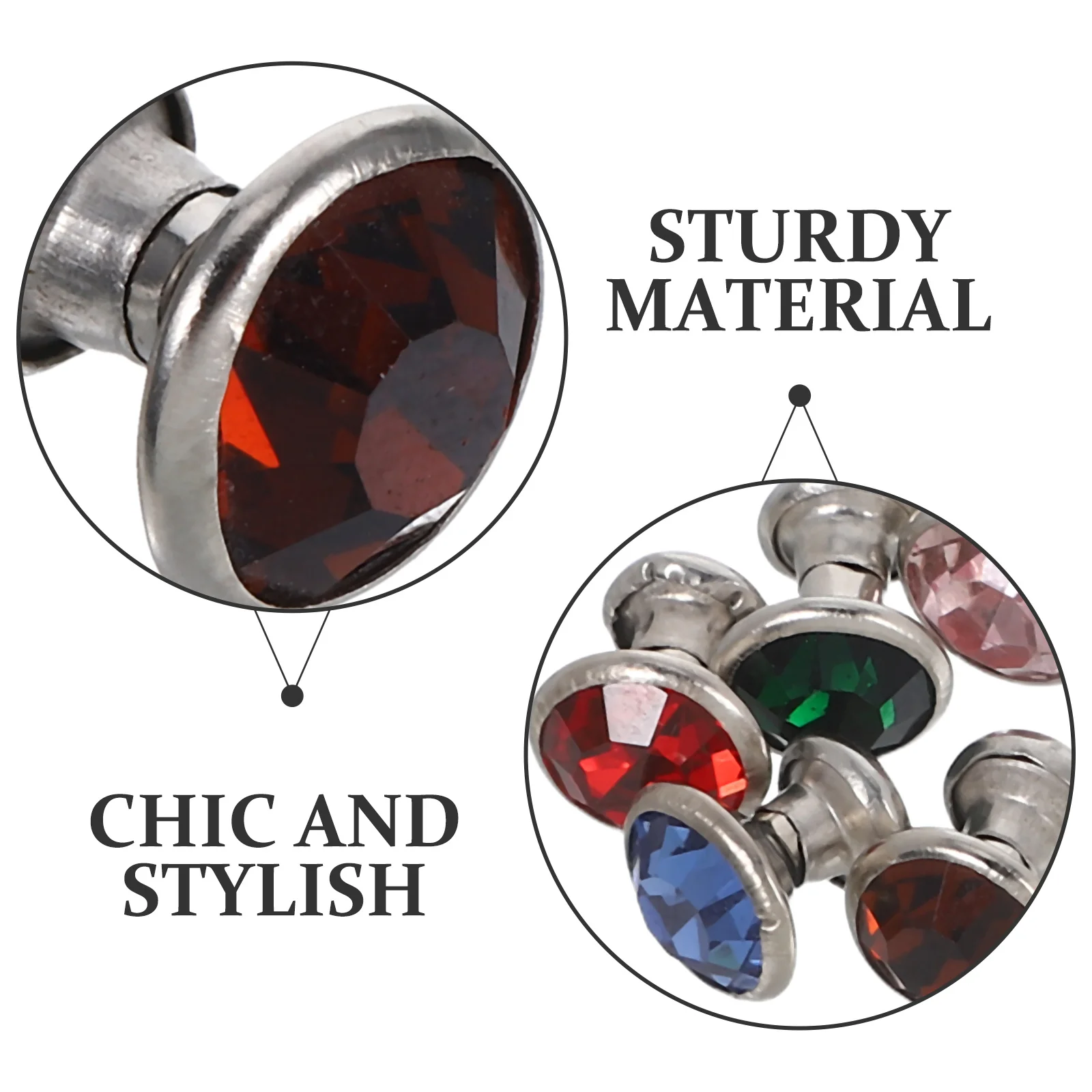 8 мм заклепки со стразами сверкающие - Фотография_4