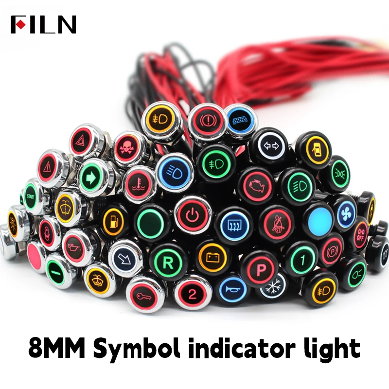 Filn 8 мм символ светодиодный индикатор
