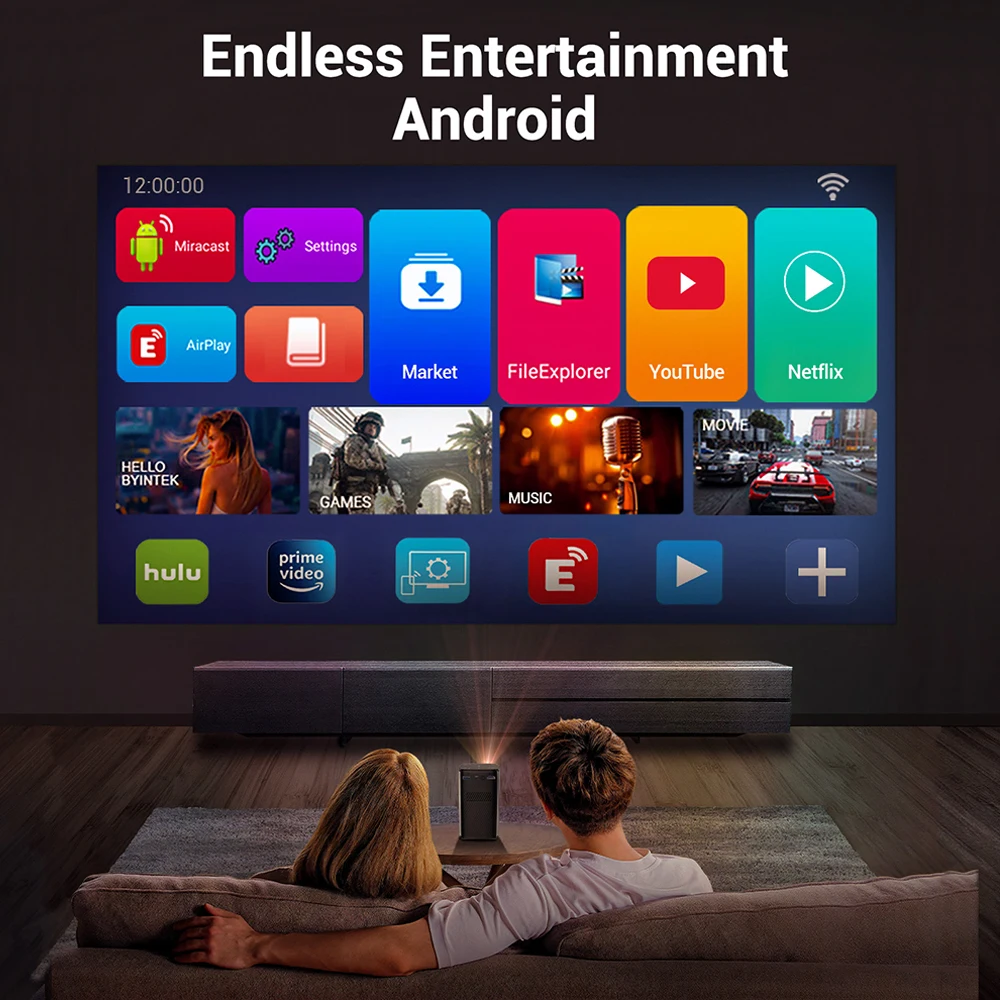Byintek p70 проектор 4k 1080p dlp - Фотография_5