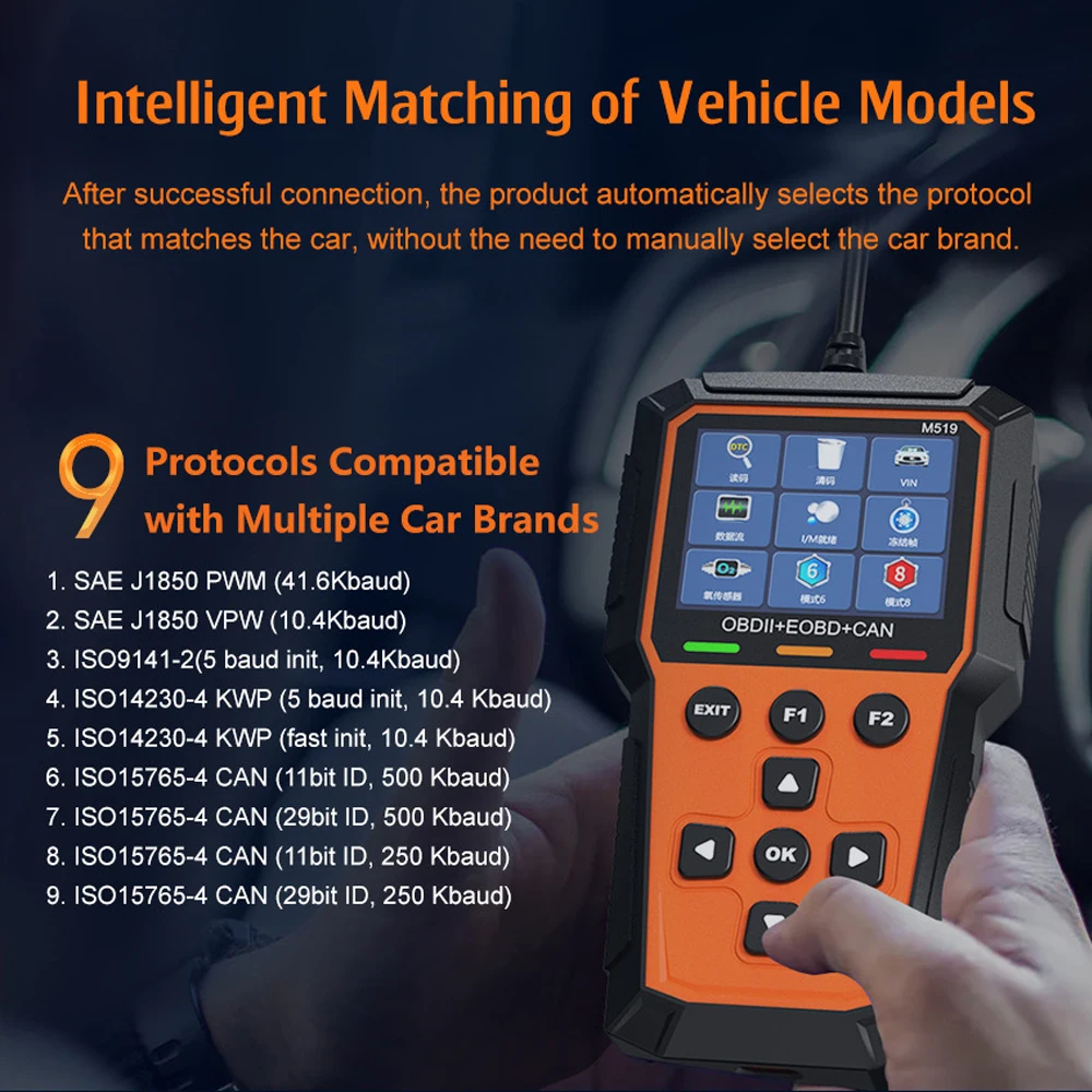 Сканер obd2 m519 диагностический - Фотография_6