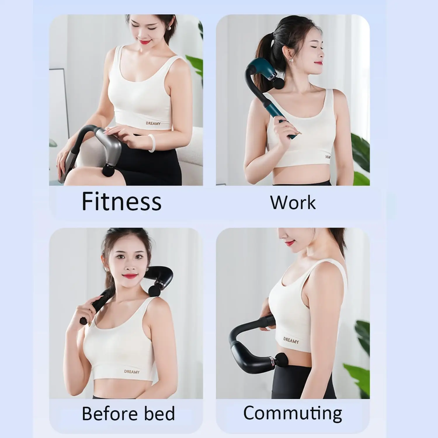 Массажный пистолет rocuma для глубоких тканей с удлиненной ручкой - Фотография_6