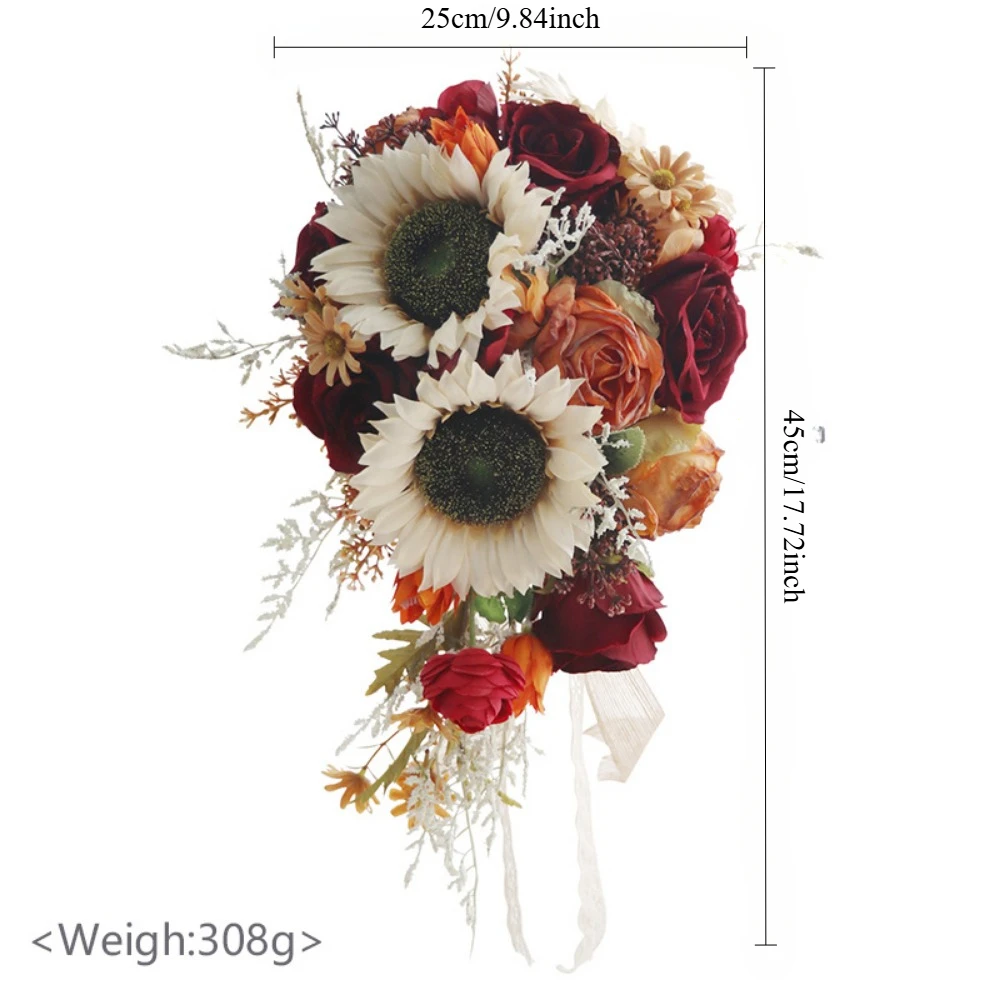 Свадебный букет в форме капли воды - Фотография_6