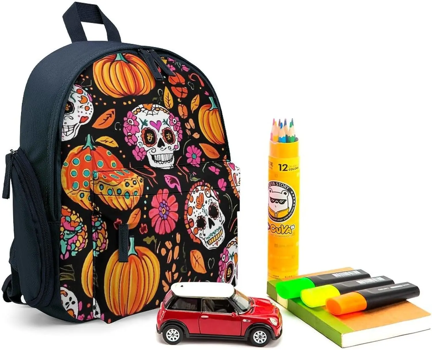 Хэллоуин тыква череп дорожный рюкзак - Фотография_3