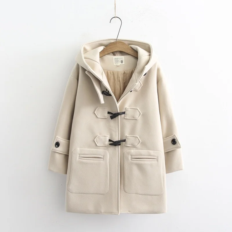 Женское шерстяное пальто средней длины - Фотография_3