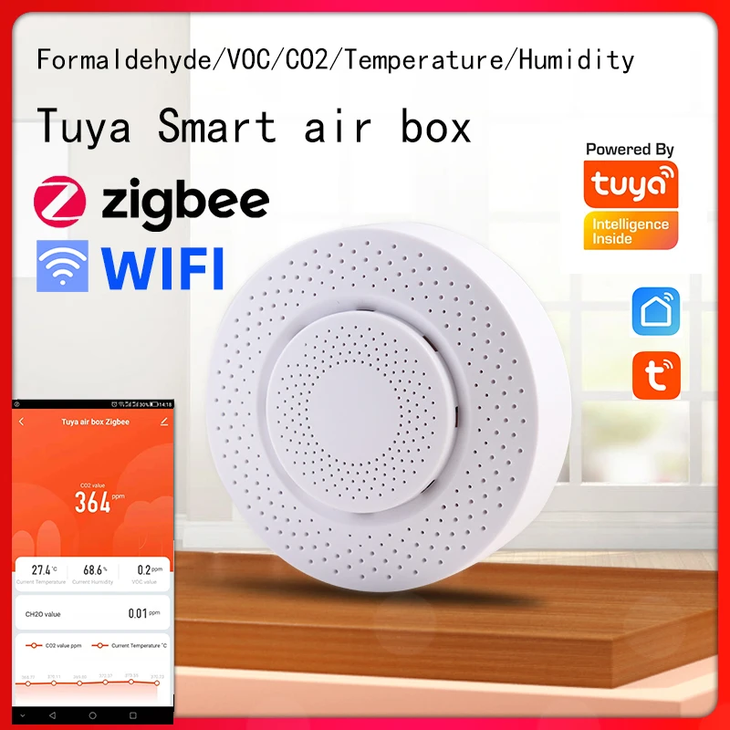 Tuya smart air box детектор углекислого