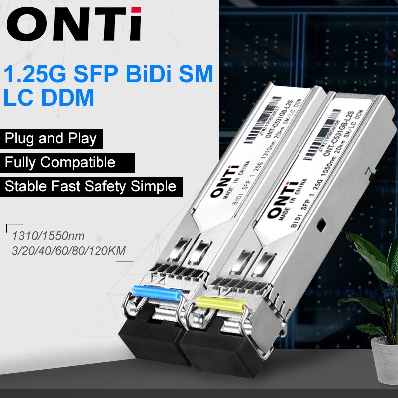 Модуль onti gigabit sfp sm lc wdm 1