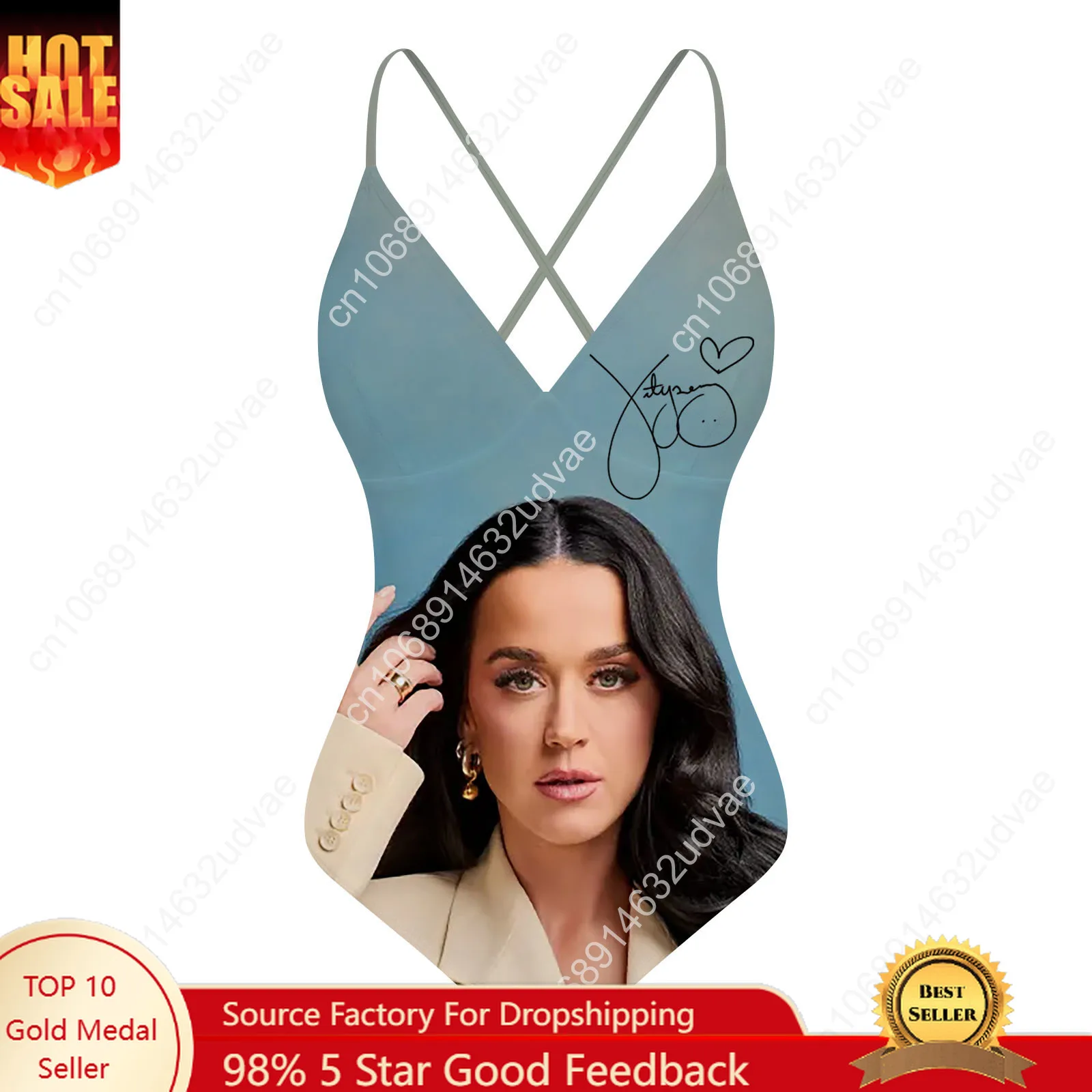Katy perry купальник с v-образным вырезом и лямкой на спине
