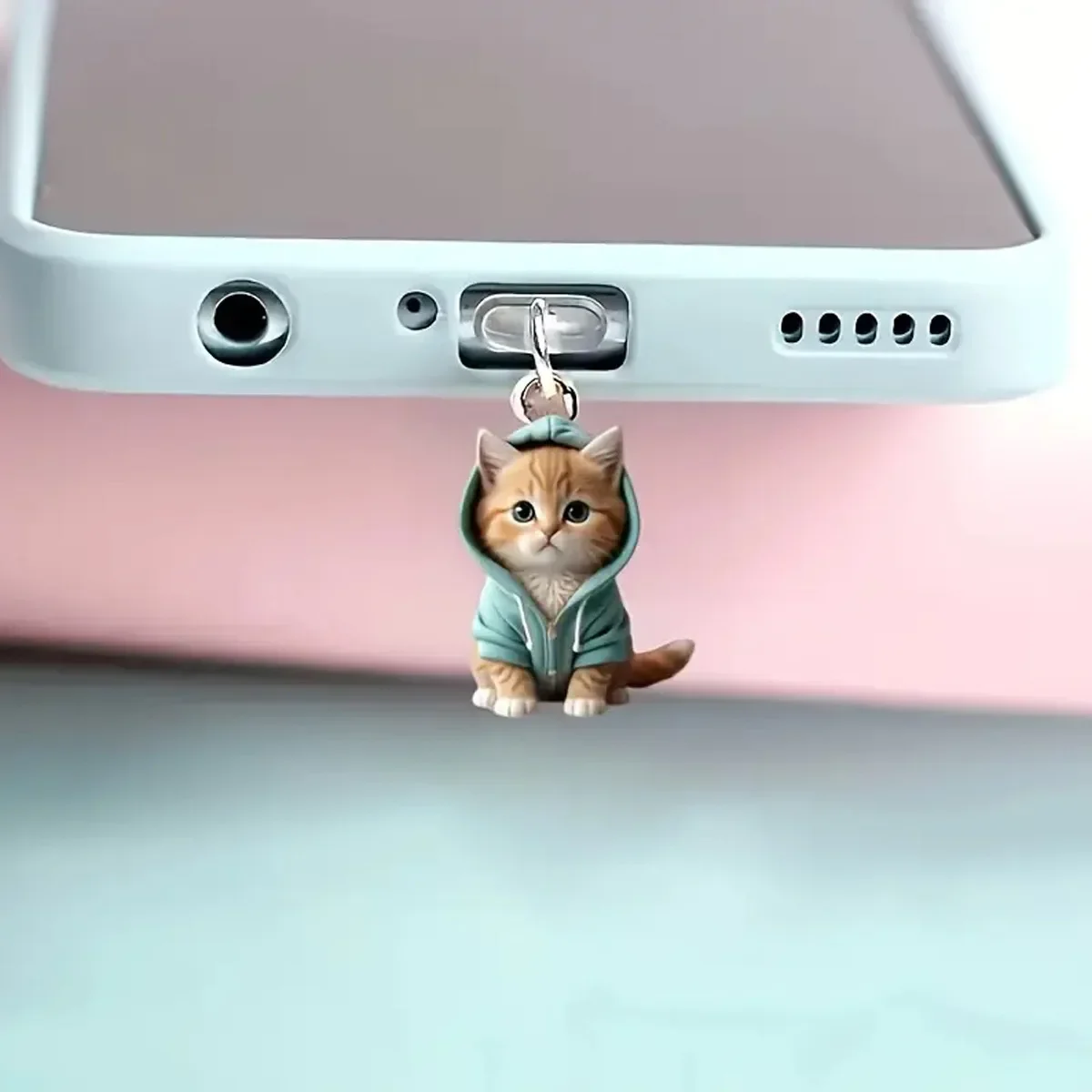 Модная мини-мультяшная подвеска для телефона с изображением кота - Фотография_2