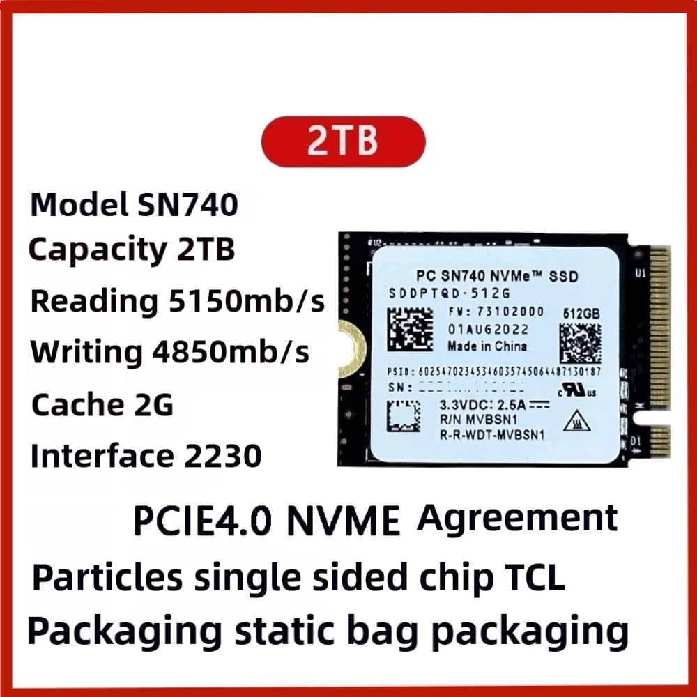 Новый sn740 256g 512 гб 1t 2t ssd m - Фотография_6