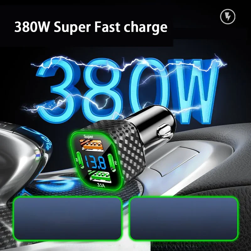 Автомобильное зарядное устройство для телефона xiaomi 380 вт usb c - Фотография_2