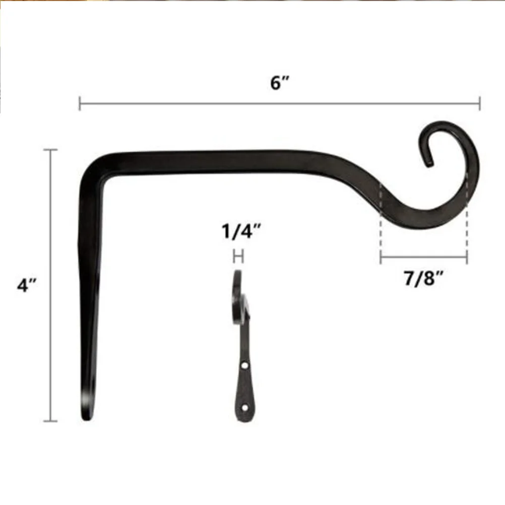 Железный художественный крючок для цветочного горшка - Фотография_2