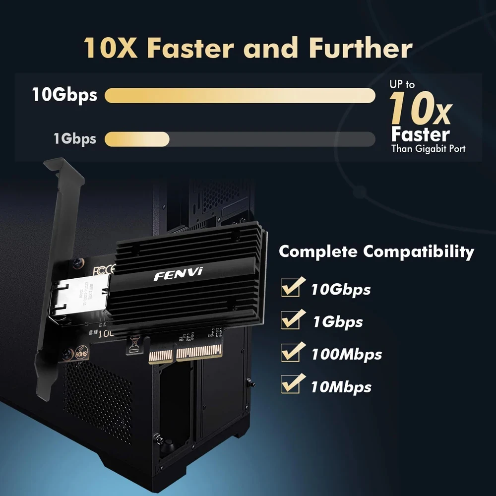 Pcie к rj45 сетевая карта lan10 - Фотография_2