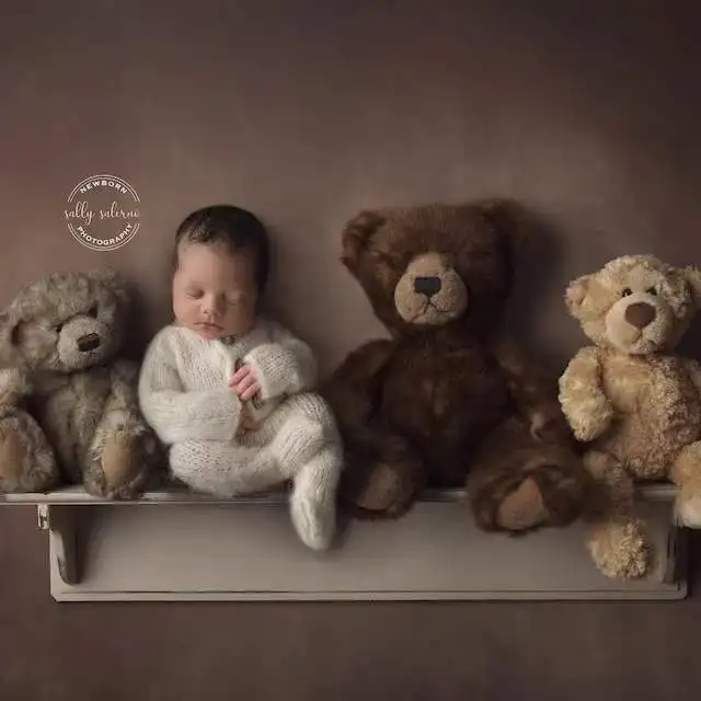 Реквизит для фотосъемки новорожденных из мохера и шерсти - Фотография_5