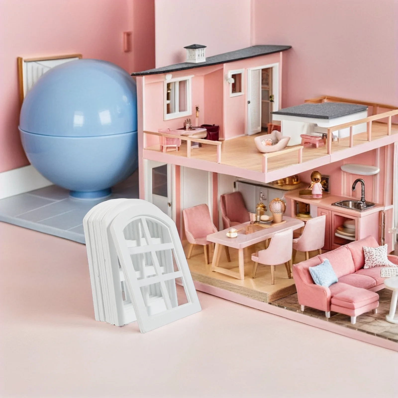 Миниатюрные деревянные окна для кукольного домика в масштабе 1