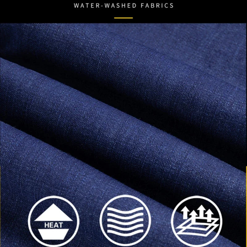 Года, классические мужские деловые повседневные бархатные джинсы - Фотография_3