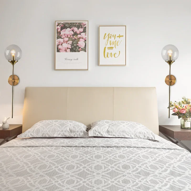 Современная стеклянная настенная лампа e27 - Фотография_2