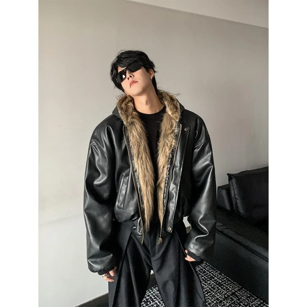 Зимняя мужская куртка премиум-класса с капюшоном в американском стиле