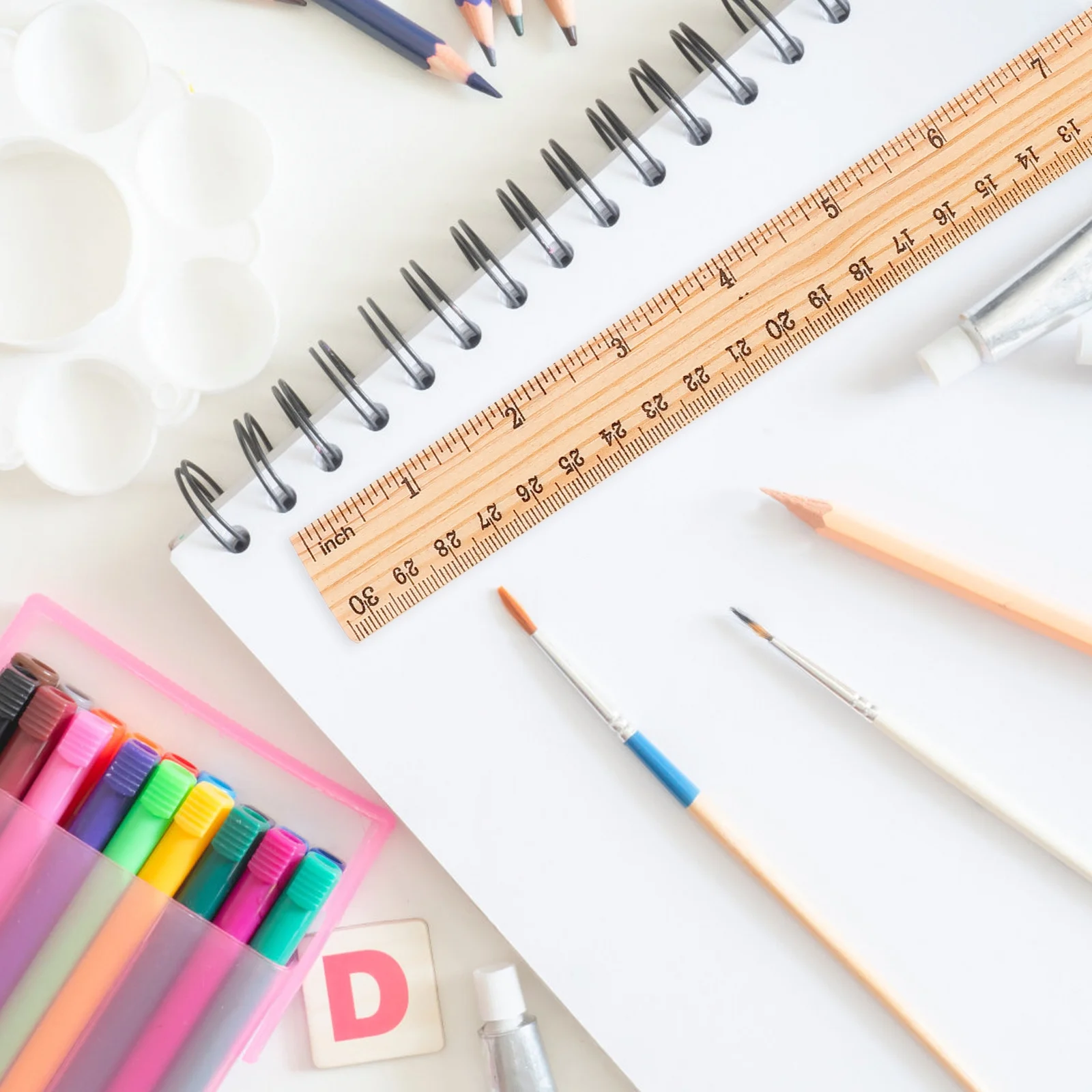 30 см деревянная линейка с двойными весами - Фотография_4