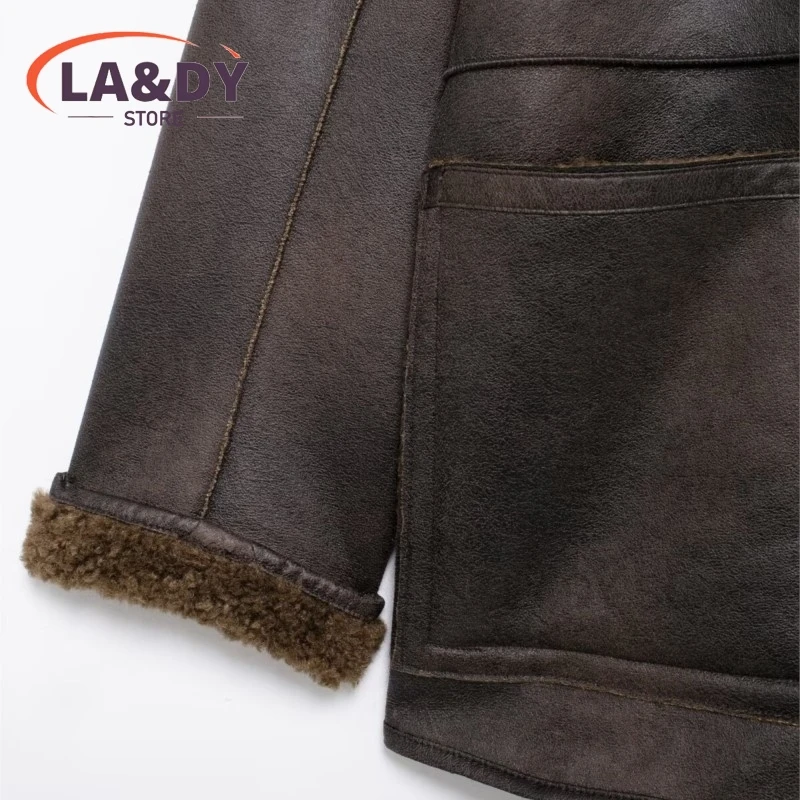 Женская модная куртка из искусственной кожи - Фотография_4