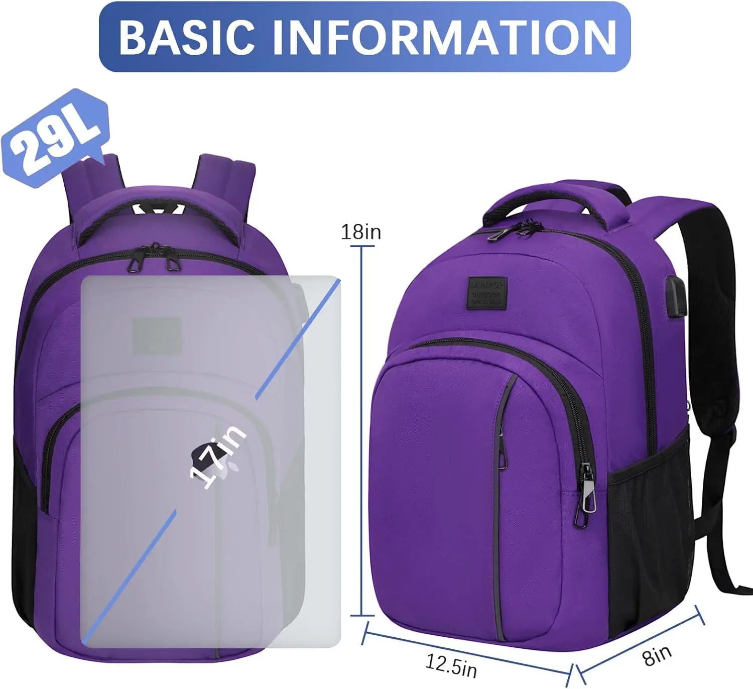 Дорожный рюкзак для ноутбука laripop - Фотография_5