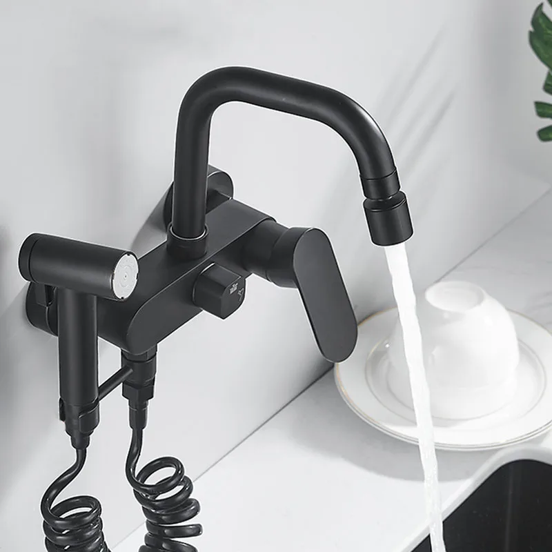 Bakala матовый черный кухонный смеситель - Фотография_3