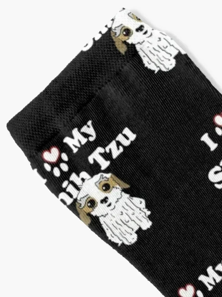 Носки с иллюстрацией собаки ши-тцу - Фотография_2