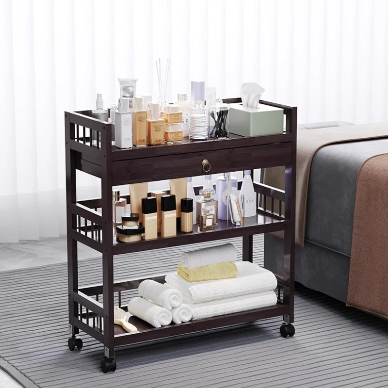 Бамбуковая тележка на колесиках для салона красоты - Фотография_2