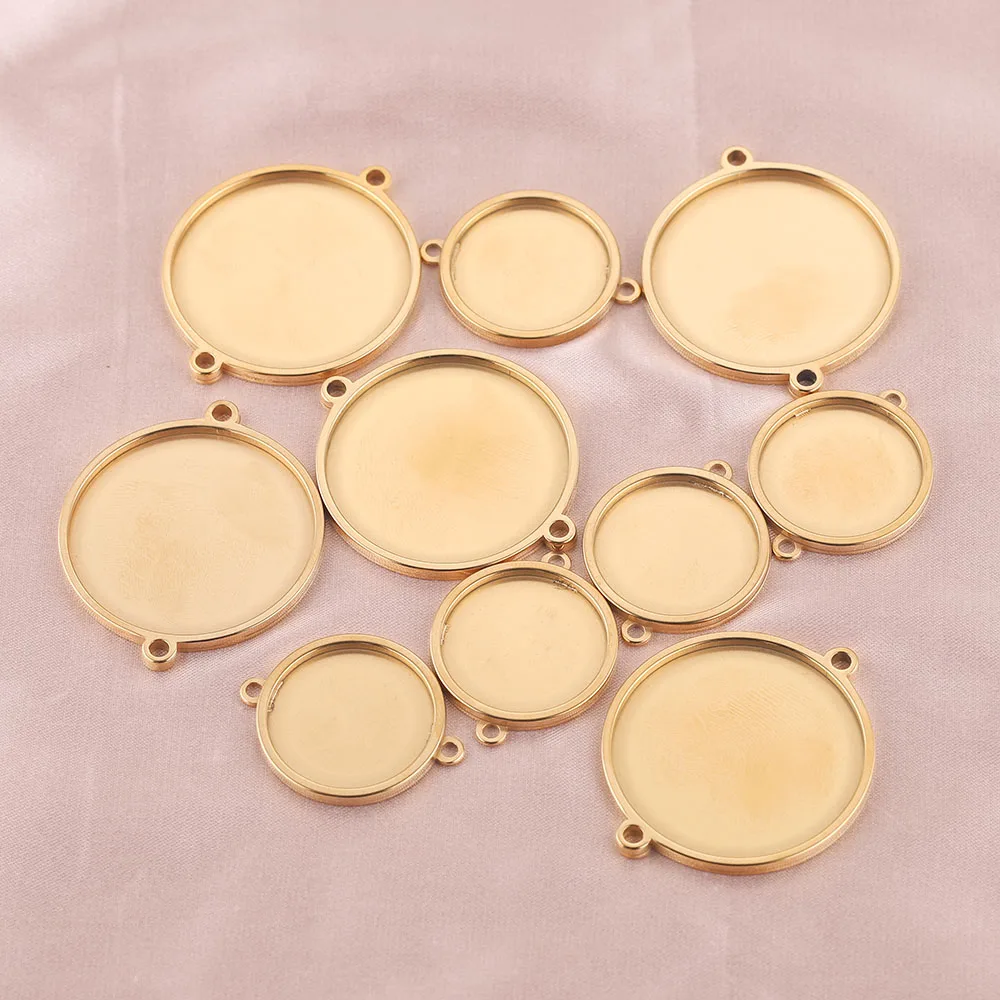 Пустой кабошон из смолы с двумя отверстиями - Фотография_6