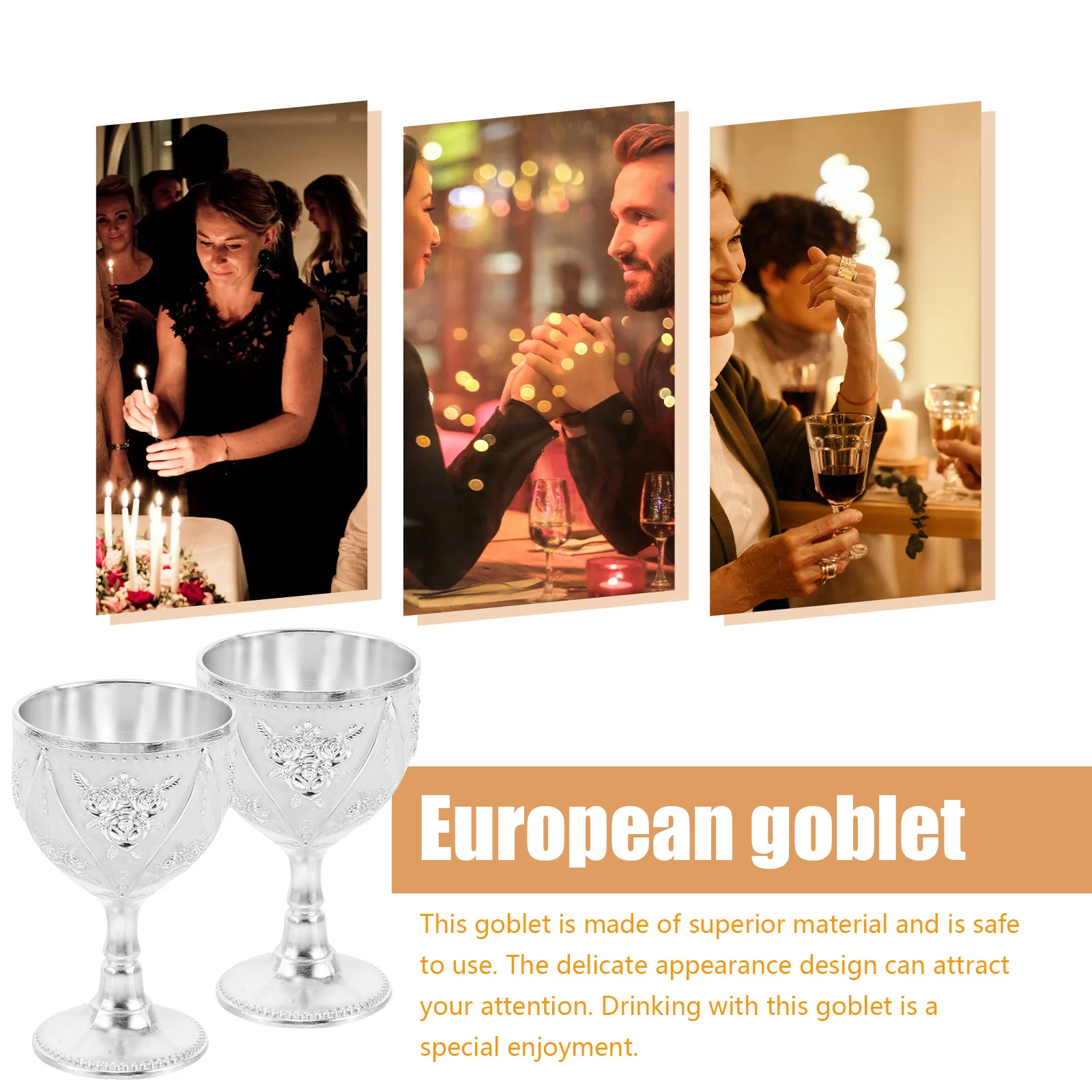 Нежные бокалы для вина в европейском стиле - Фотография_6