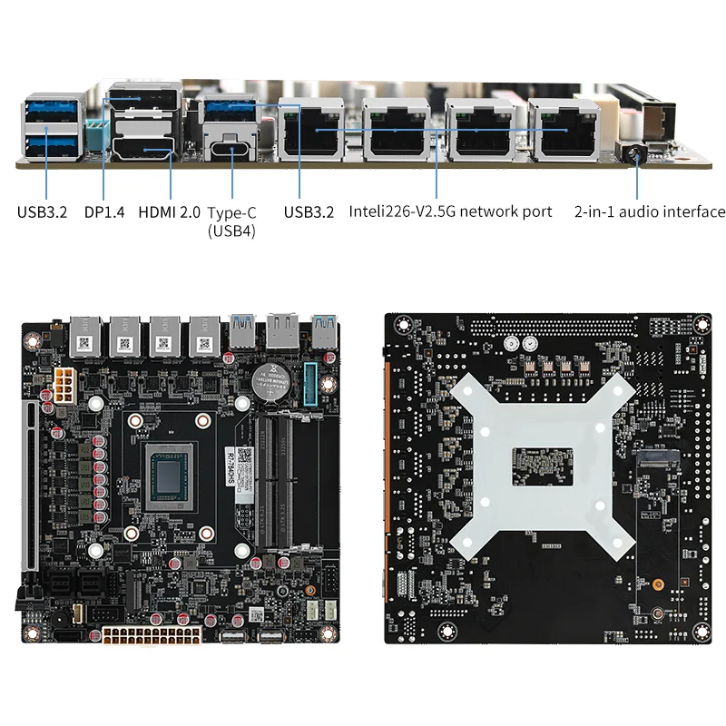 Cwwk amd 8845hs 8-ступенчатая/9-ступенчатая материнская плата nas/usb4/40g - Фотография_2