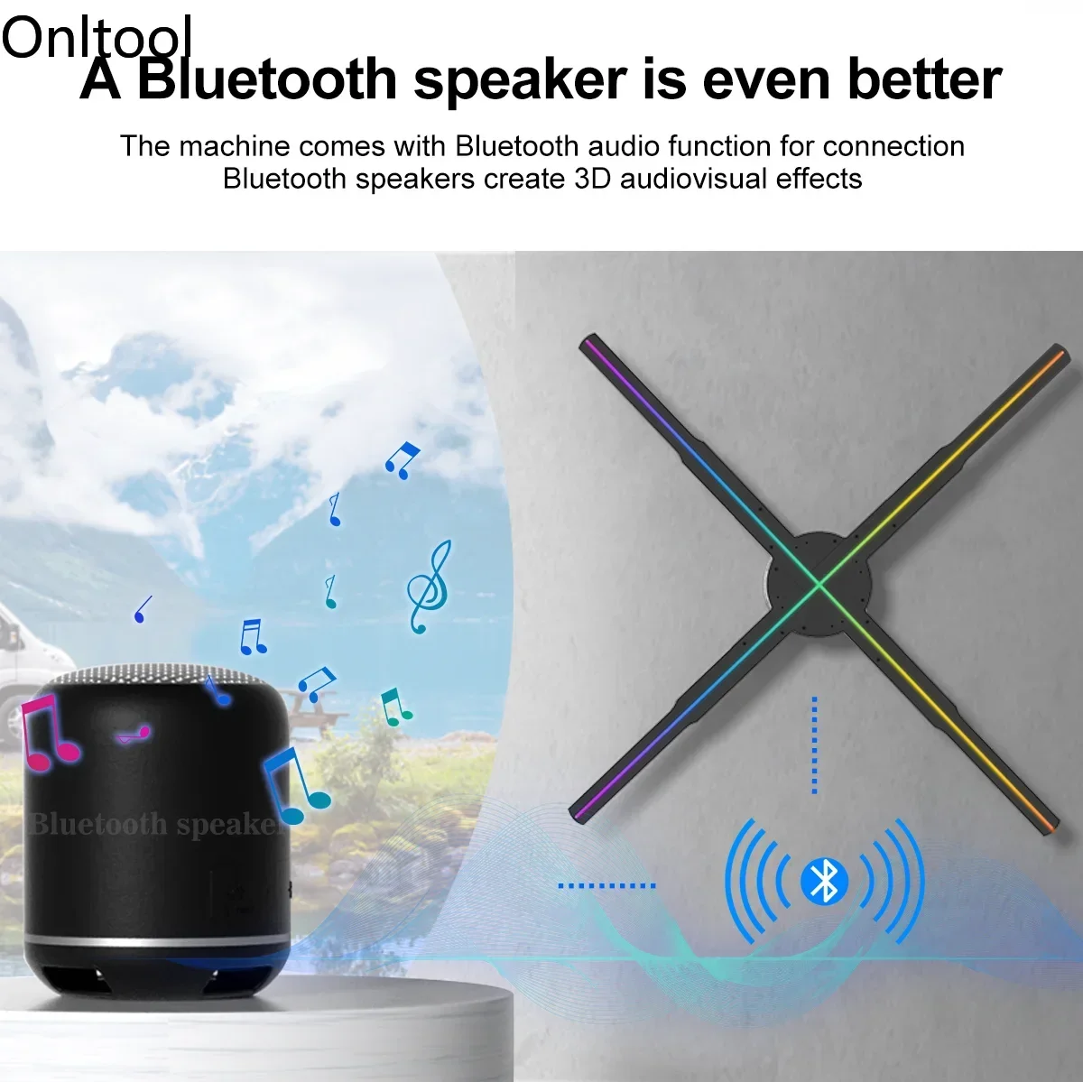 42-100 см 3d голограмма вентилятор - Фотография_3