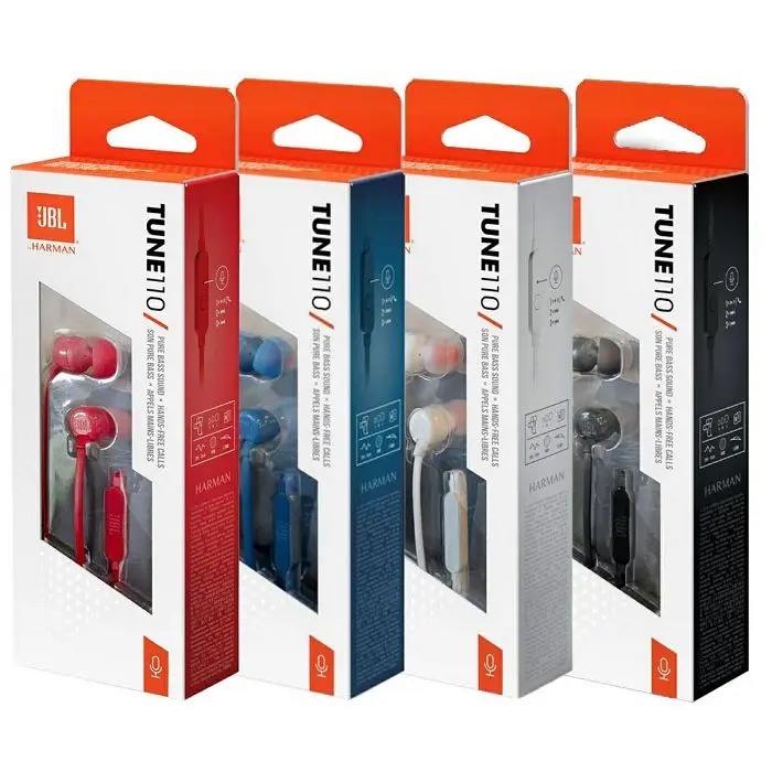 Оригинальные проводные наушники-вкладыши jbl tune 110 с разъемом 3 - Фотография_5