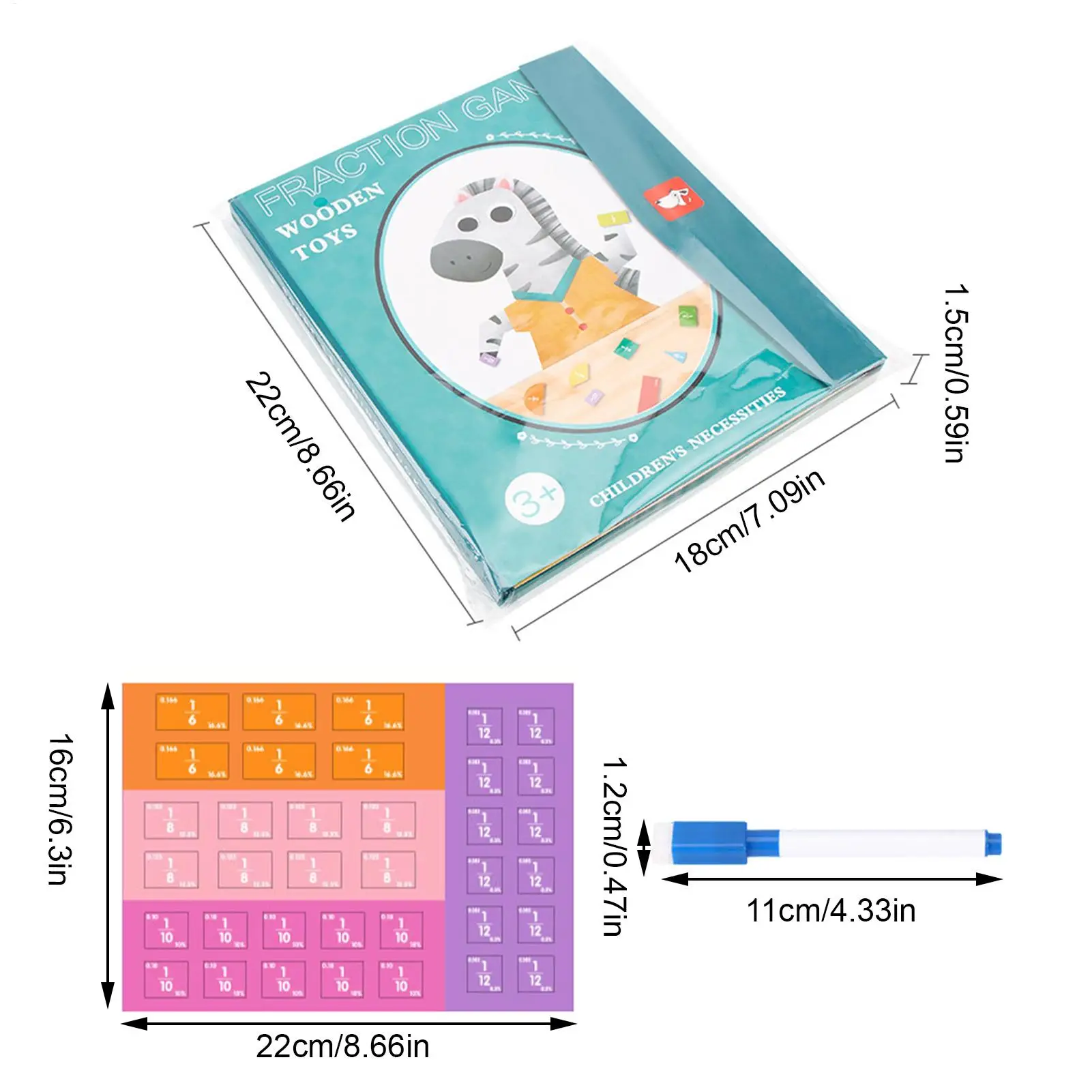 Обучающая головоломка с магнитными дробями - Фотография_6