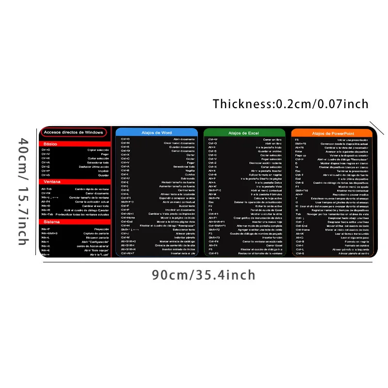 Большой коврик для мыши с испанской раскладкой excel - Фотография_6