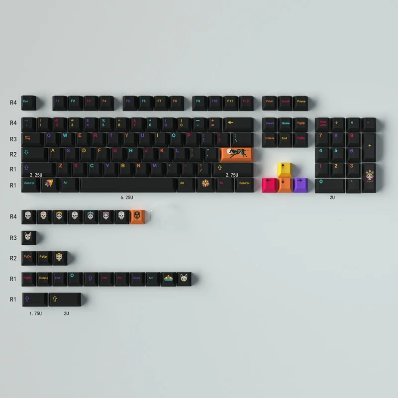 Клавиатура gmk mictlan с 129/23 клавишами pbt