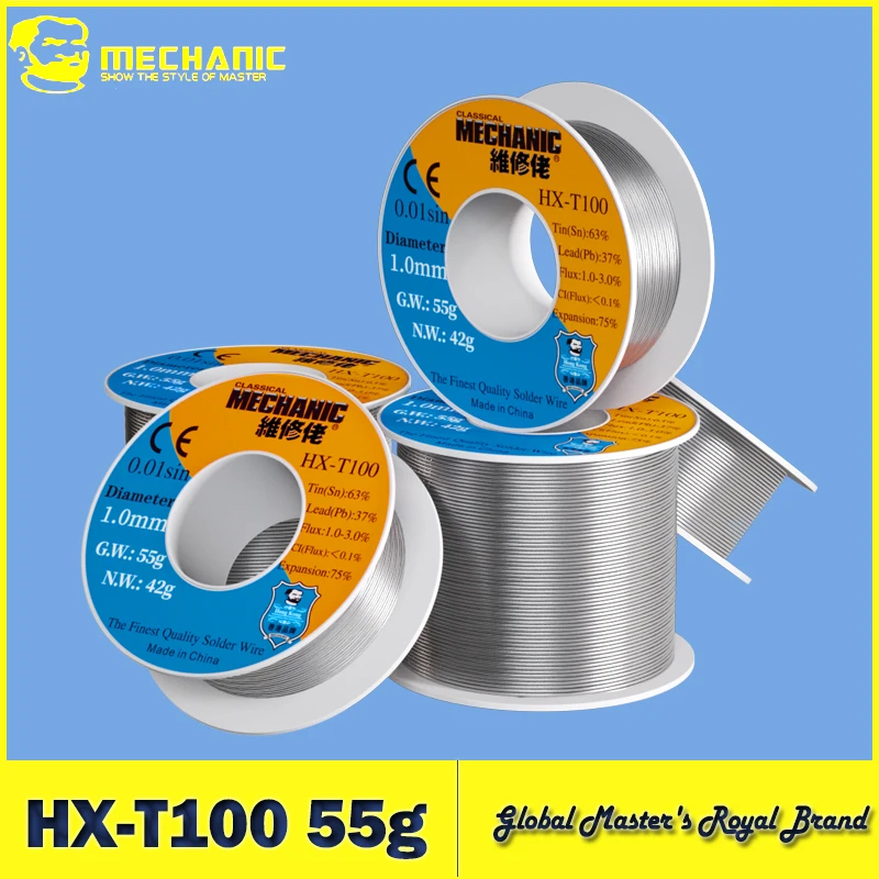 【mechanic】 hx-t100 55g soldering wire mild rosin core 0