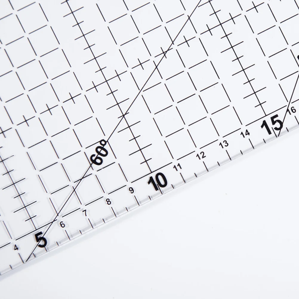 Черная акриловая квадратная линейка 15x30 см