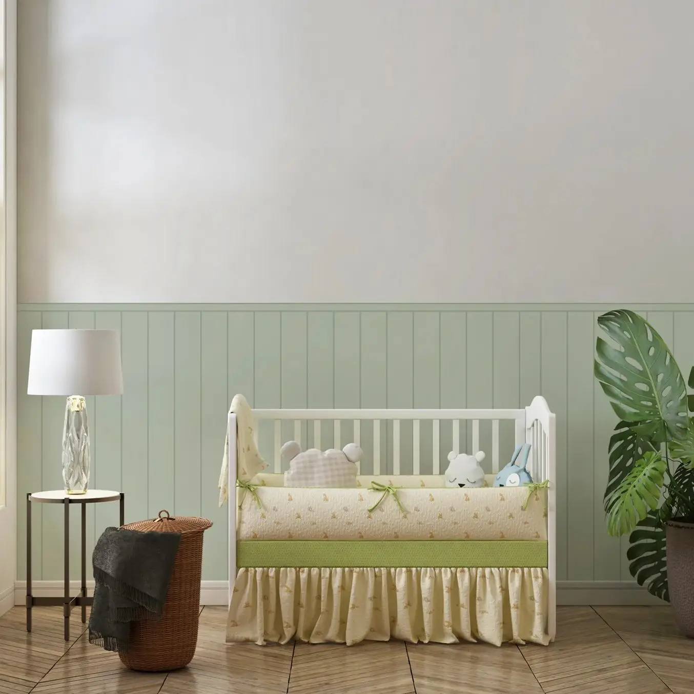 Светло-зеленые настенные панели - Фотография_5