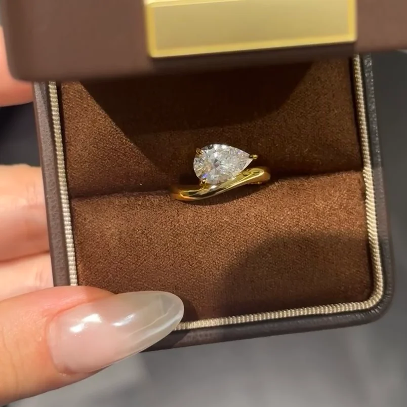 Oevas 7*11 мм 3 карата d цвет капли - Фотография_3