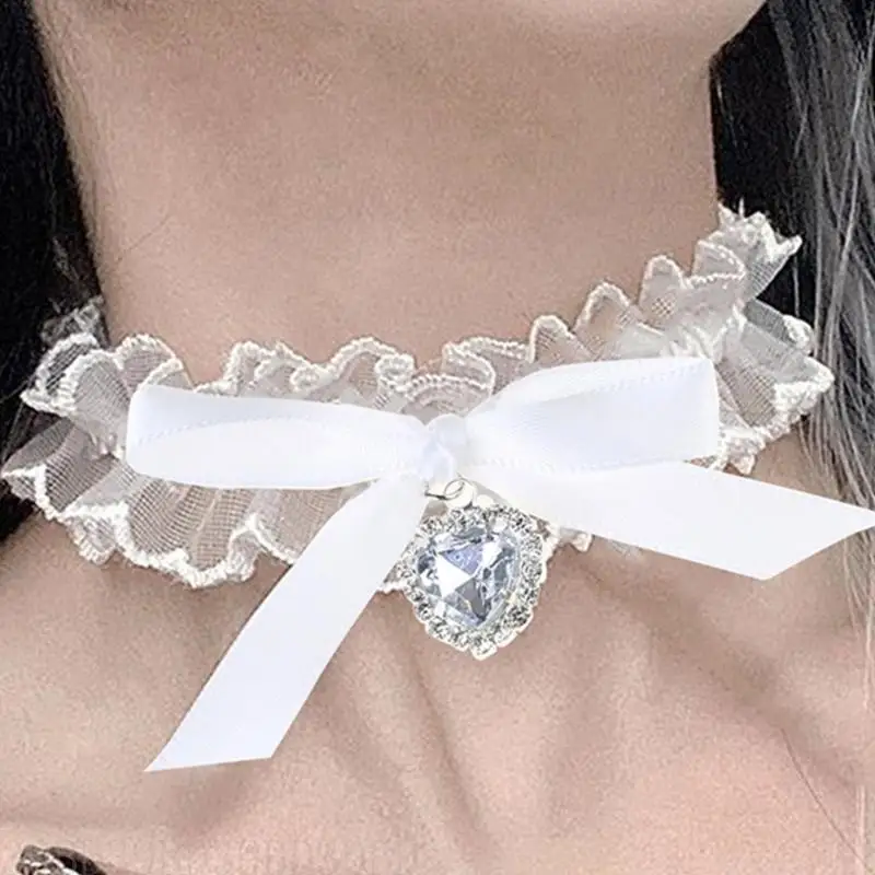 39bd bows choker goth coker choker - Фотография_4