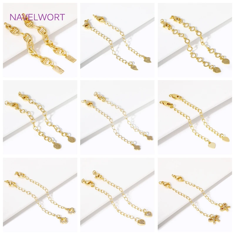 Цепочка удлинитель цепочка удлинительная позолоченная круглая - Фотография_6