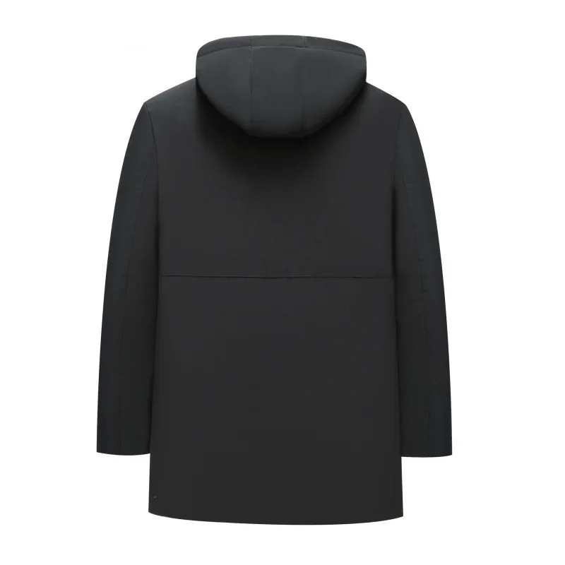 Мужская пуховая куртка с капюшоном на хлопковой подкладке - Фотография_2