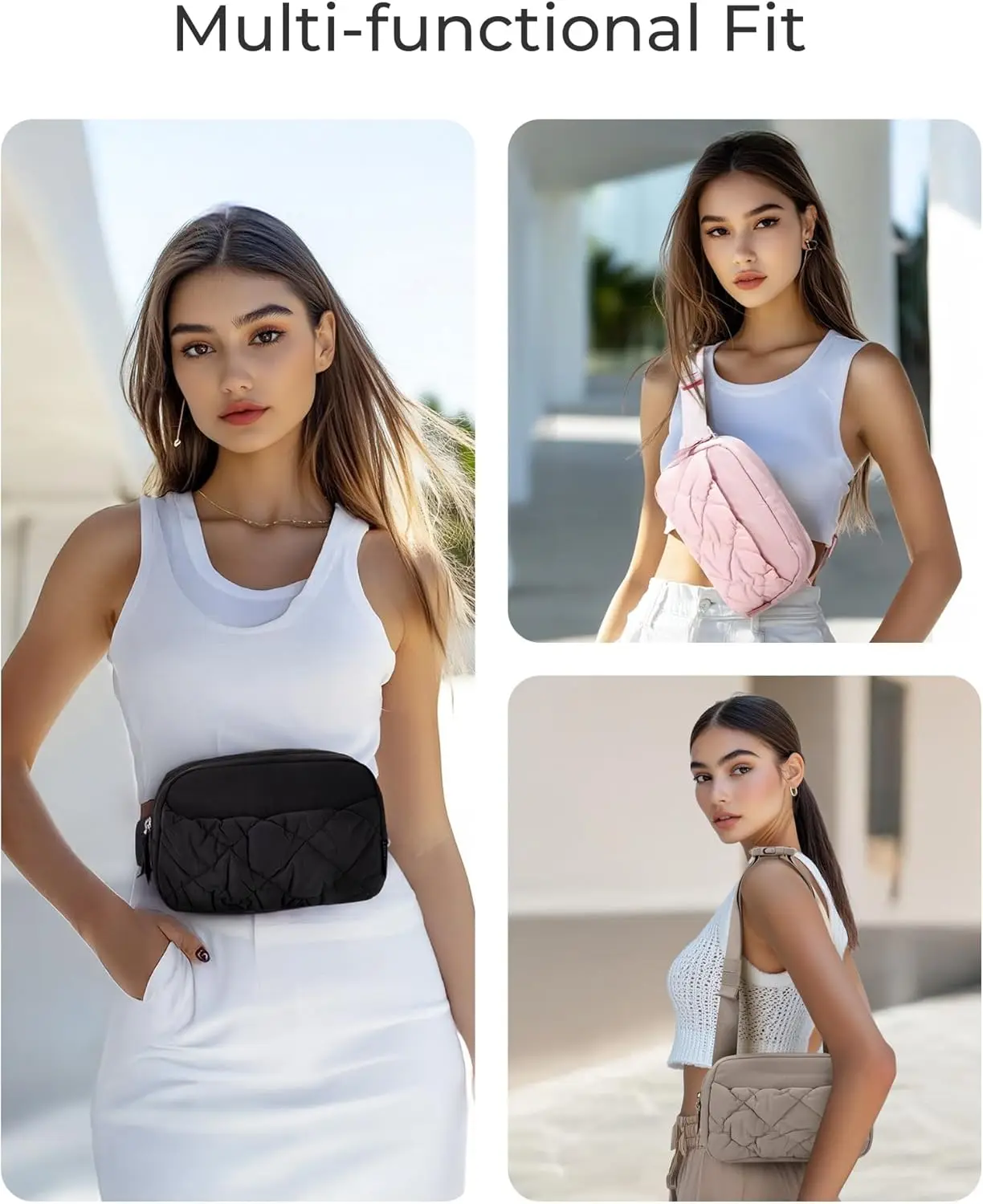 Bagsmart puffy поясные сумки для женщин - Фотография_5