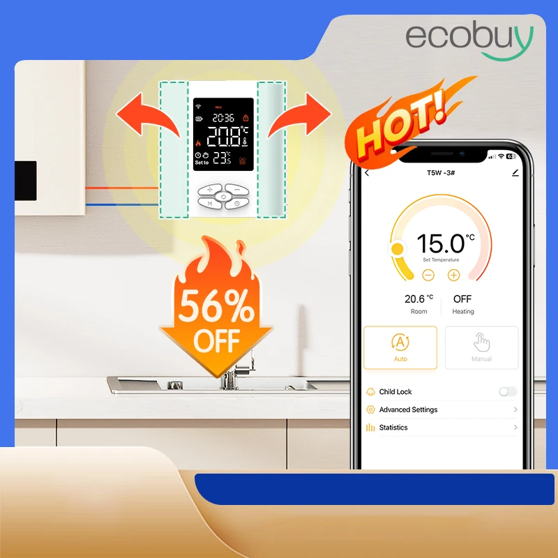 Tuya умный дом wi-fi/zigbee термостат