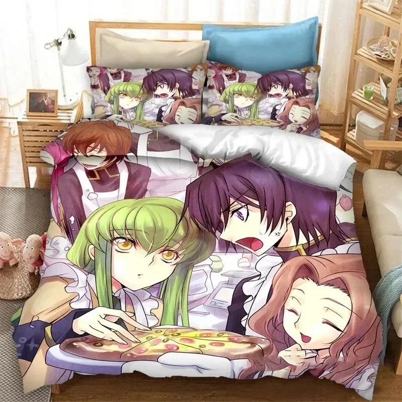 Модный комплект постельного белья с 3d аниме code geass