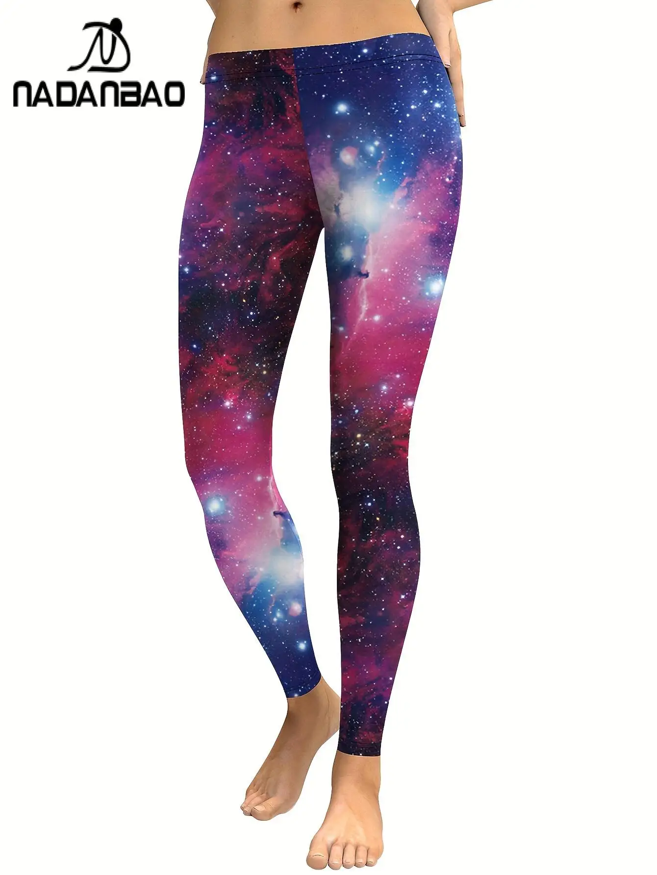 Nadanbao женские леггинсы starry sky с 3d принтом - Фотография_5