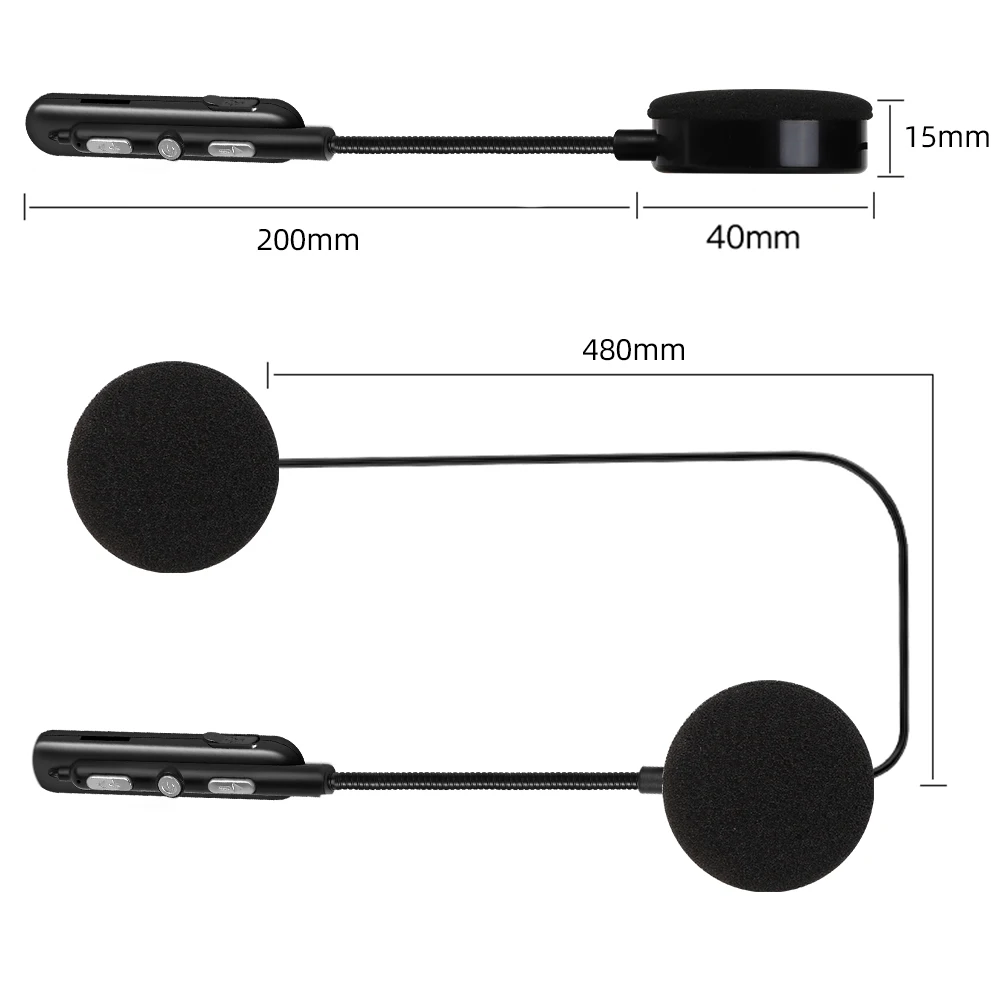 Bluetooth 5,0 гарнитура для мотоциклетного шлема - Фотография_3