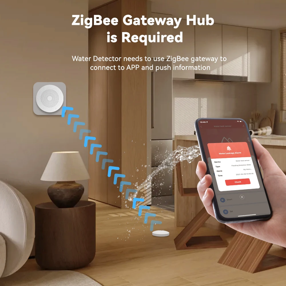 Погружной датчик meian sw02 zigbee для обнаружения протечек - Фотография_5